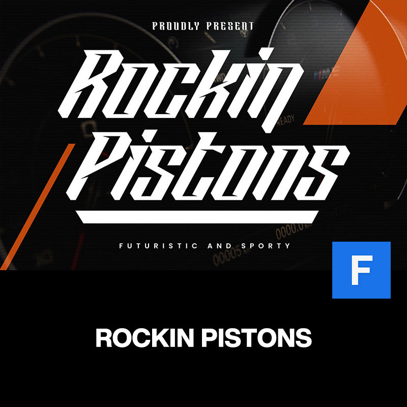 2款现代活力动感竞技体育速度电竞游戏海报标题封面创意英文字体