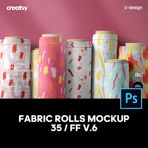 高档莫代尔纯棉真丝雪纺服装布料面料卷轴ps贴图样机素材psd模板