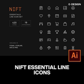 420款 常用极简行业App网页小程序开发线性icon图标矢量设计素材