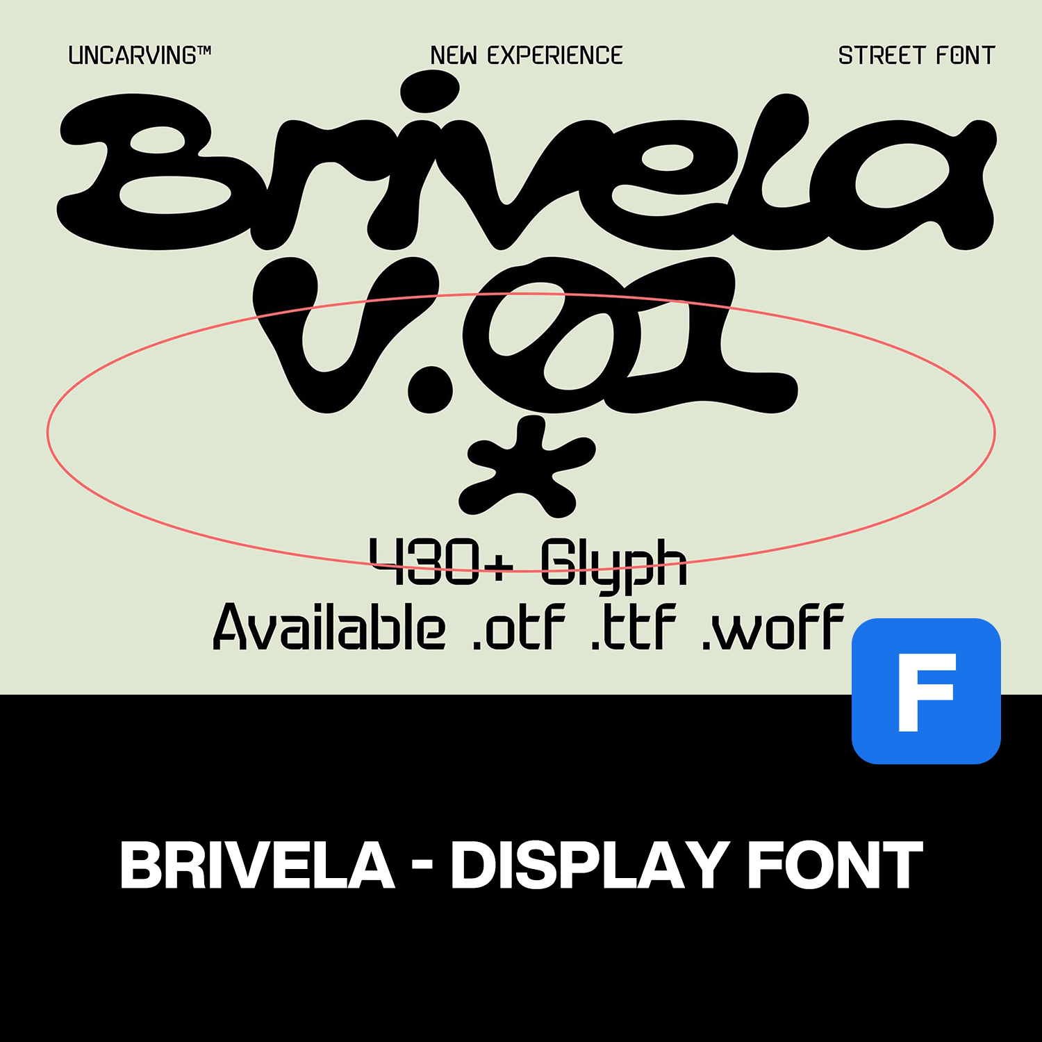 Brivela潮流街头艺术涂鸦手绘广告海报封面标题手写英文字体包