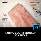 布匹织物面料布料卷轴样机展示效果智能贴图 Mockup Fabric Bolt