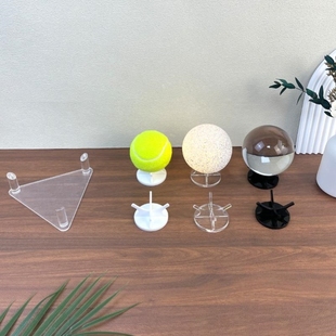 篮球托底座亚克力玩具手办托架网球棒球乒乓球底座支架定制展示架