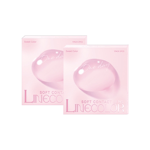 SweetColor月抛2片透明片小蓝片舒适水润白片学生党隐形近视眼镜