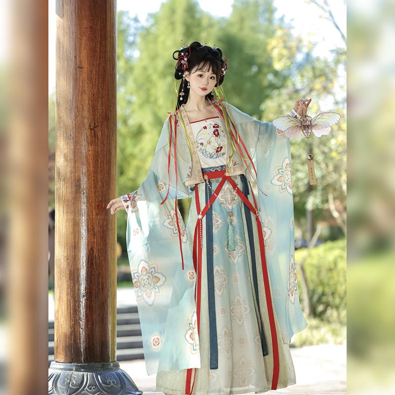 虞书欣同款女古装超仙连衣裙