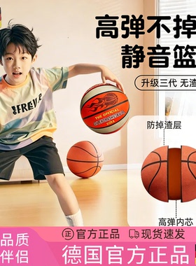 德国静音篮球不掉渣专业儿童学生家用室内无声篮球筐免打孔拍拍球