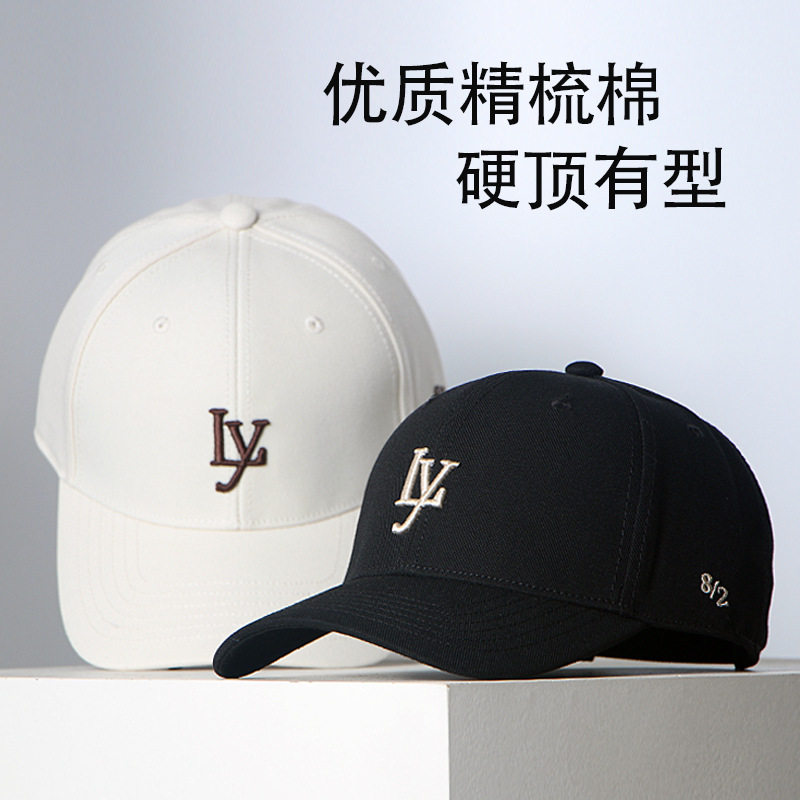2025新款帽子四季百搭休闲字母棒球帽男女通用刺绣硬顶有型鸭舌帽图片