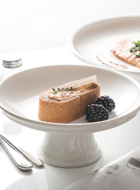 一亨高脚盘蛋糕托盘创意水果供盘陶瓷小吃点心碟下午茶干果展示盘