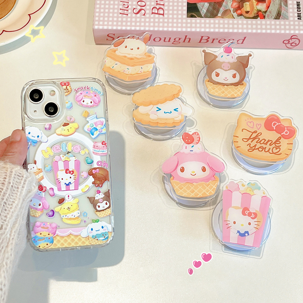 甜品三丽鸥适用苹果15promax磁吸手机壳iPhone14pro气囊支架13全包透明12pm防摔11少女心magsafe无线充电硬套