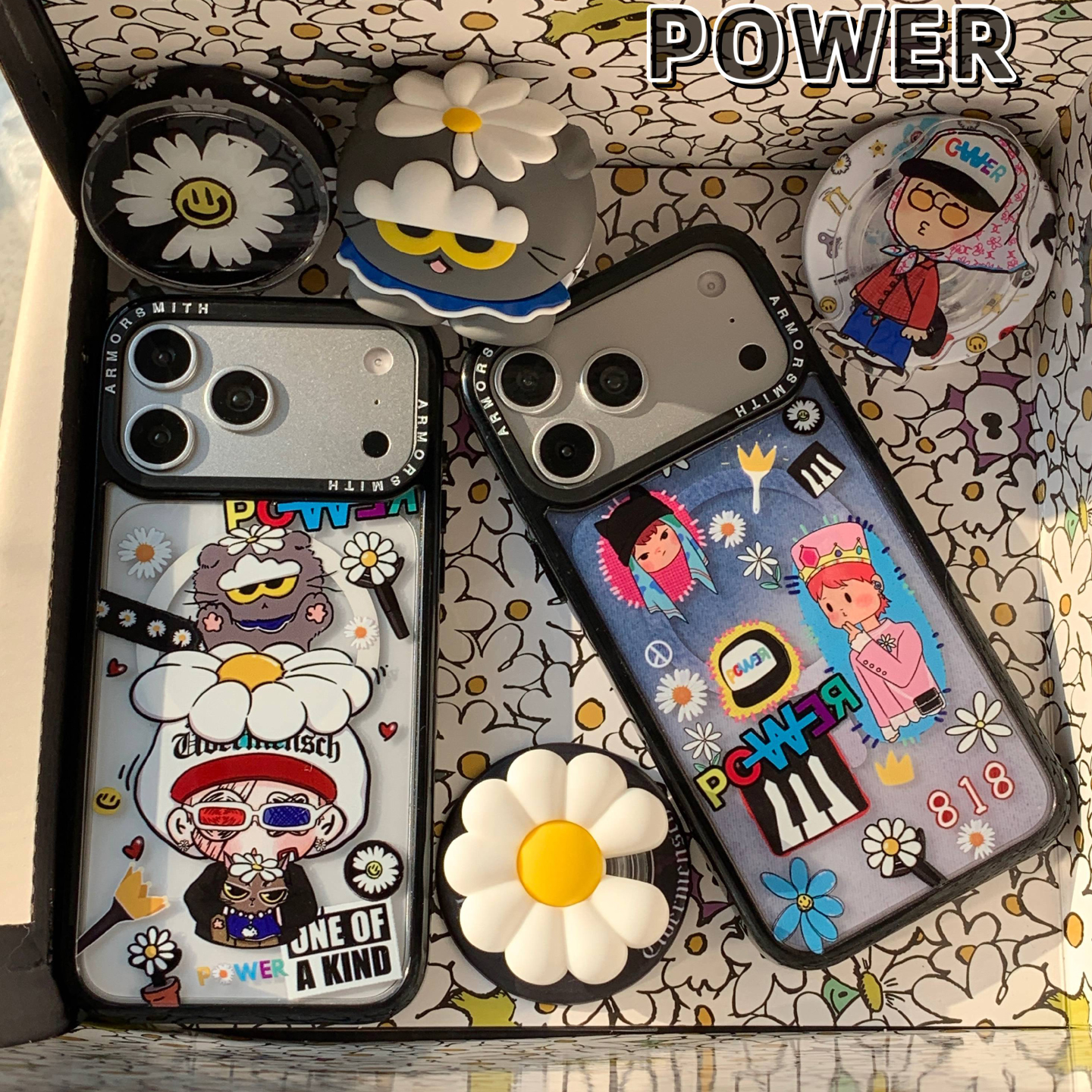 GD权志龙元素硅胶磁吸支架手机壳适用iPhone17promax防摔苹果16pro个性15pm创意13/14Magsafe保护套小雏菊ZOA