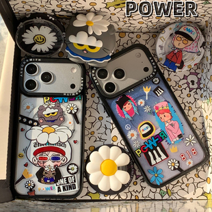 GD权志龙元素硅胶磁吸支架手机壳适用iPhone17promax防摔苹果16pro个性15pm创意13/14Magsafe保护套小雏菊ZOA