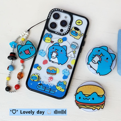 Bugcat Capoo猫猫虫咖波磁吸手机壳适用iPhone16pro防摔苹果15promax磁吸支架14pm卡通13趣味12pm透明防摔套