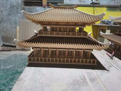 专业订制古建实木家居大堂手工新中式工艺品创意挂件沙盘吊灯柚木