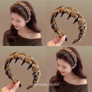 高颅顶发箍女款早春2026新款日常外戴带齿洗脸发箍压装扮用品挂饰