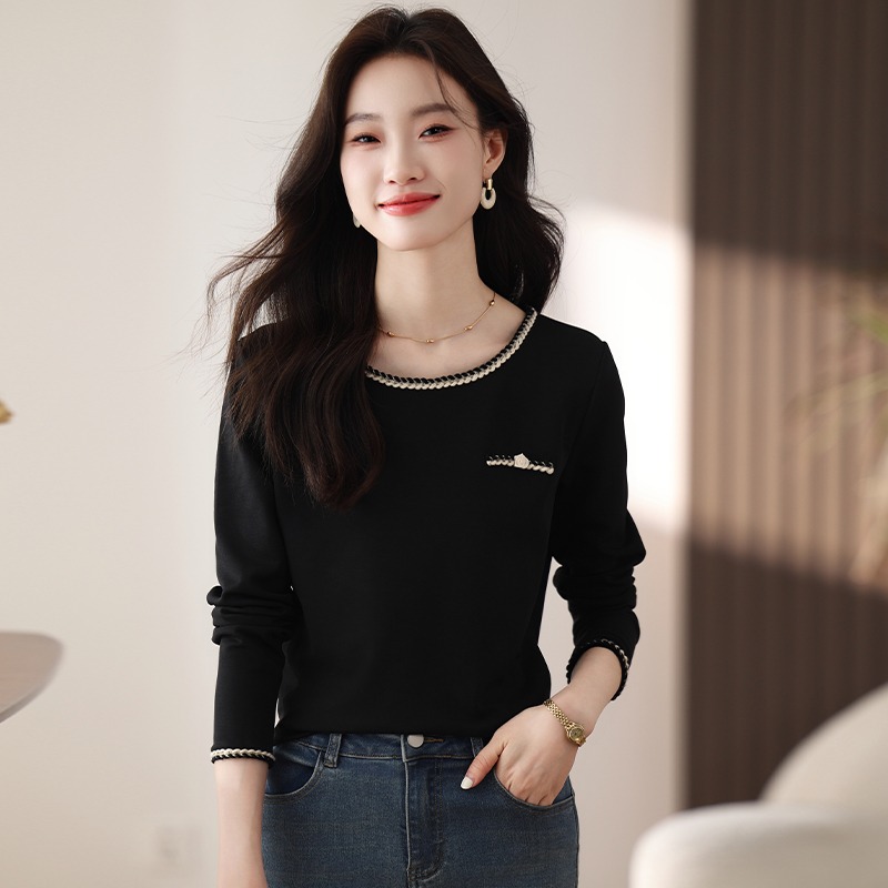 长袖t恤女春装小香风上衣