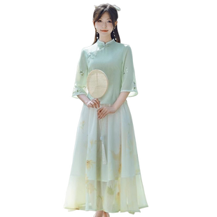 改良旗袍上衣少女学生民国风年轻款唐装茶艺服汉元素日常汉服套装