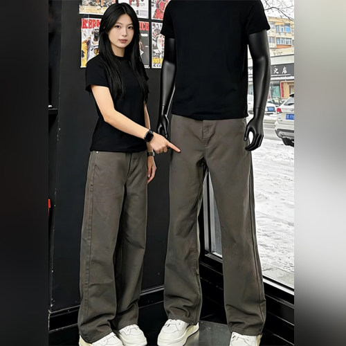 潮牌美式复古美拉德工装裤男夏季薄款2026新款高裆直筒休闲牛仔裤