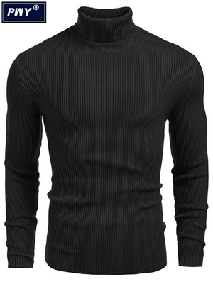 潮牌高领针织衫毛衣男冬季韩版长袖套头加厚羊绒衫修身弹力打底衫