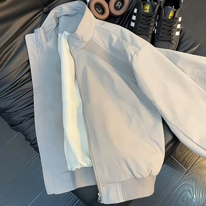 潮牌美式解构立领飞行夹克男款春秋季2026新款廓形棒球服短款外套