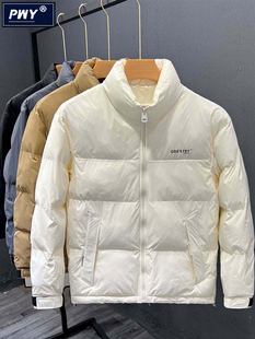 潮牌男士立领羽绒服冬季2025新款潮流时尚百搭简约保暖高级感外套