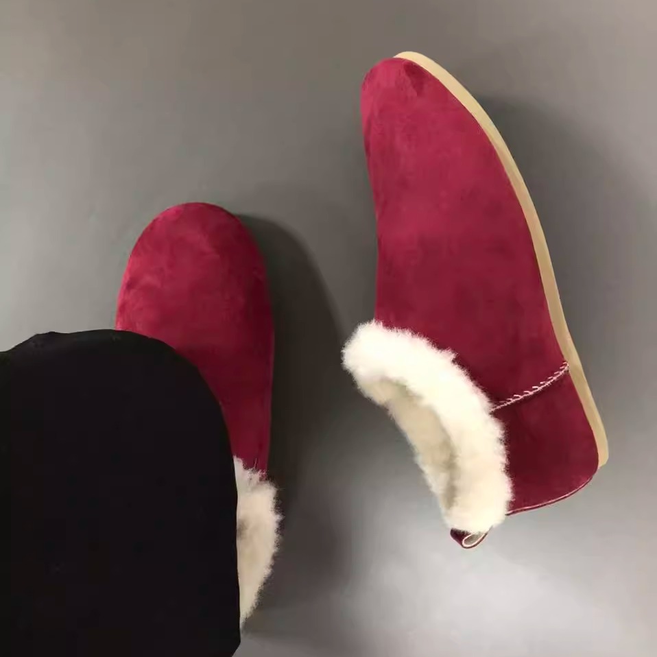 棉鞋男女加绒保暖加厚套脚东北潮款户外薄底冬季小土豆休闲雪地靴