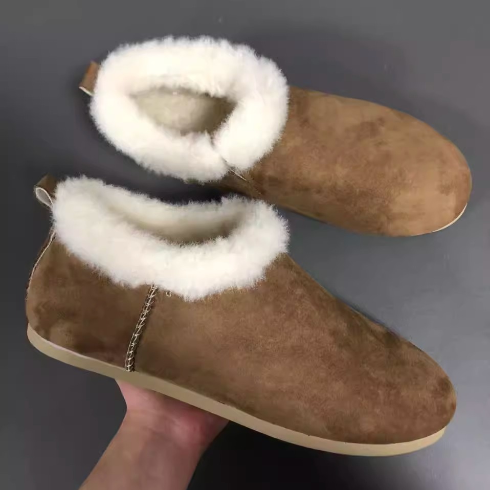 棉鞋男女加绒保暖加厚套脚东北潮款户外薄底冬季小土豆休闲雪地靴