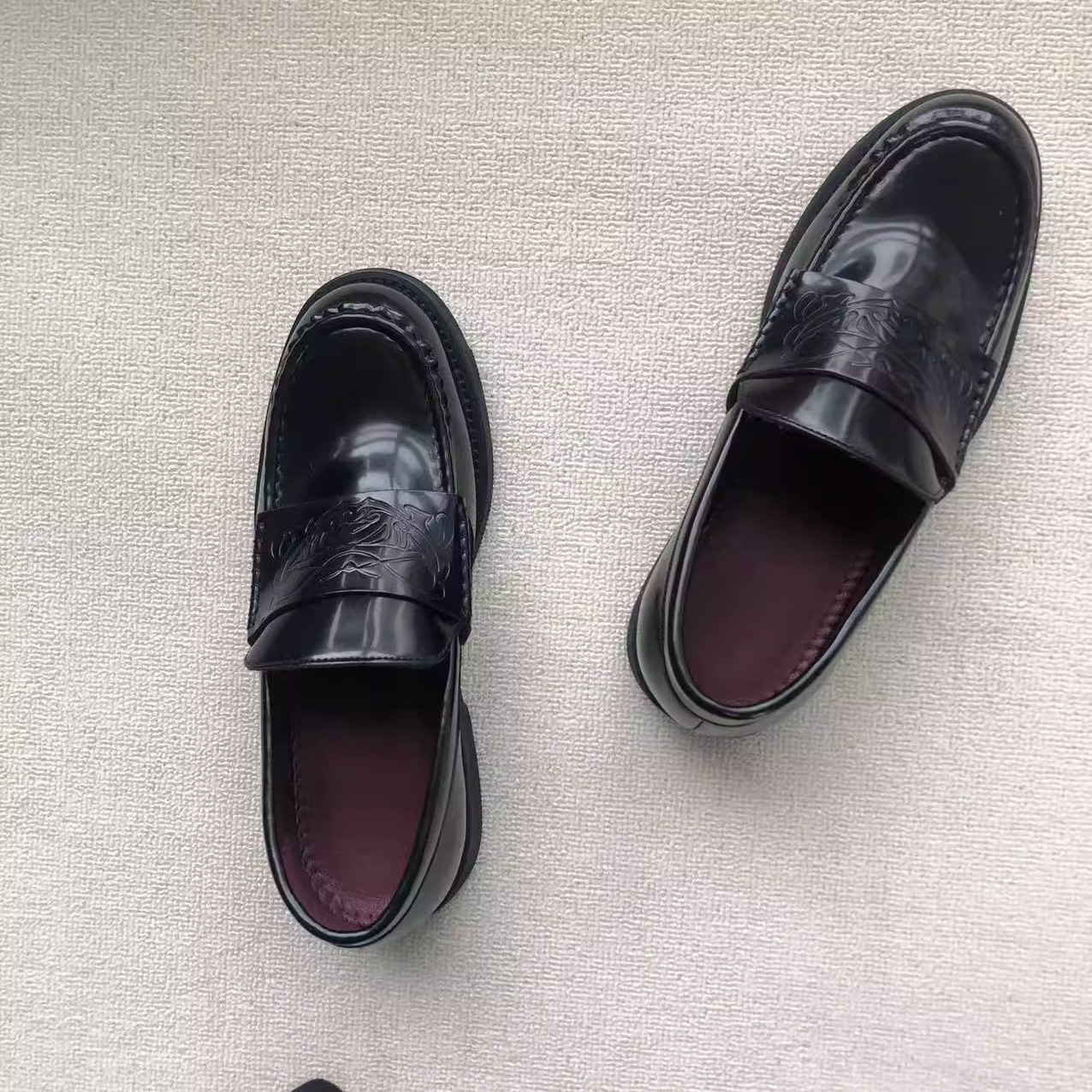 豆豆鞋老钱风套脚乐福鞋休闲皮鞋男通勤德比鞋一脚蹬商务正装男鞋