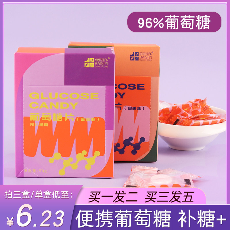 佰思宜葡萄糖片低血糖非必备糖便携低血糖糖果葡萄糖果营养品50g