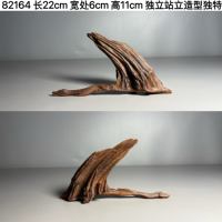 Purple teak 20-40cm arched bridge type millet fish tank driftwood landscape decoration, natural tree stump turtle drying platform small wooden piece thumbnail 4
