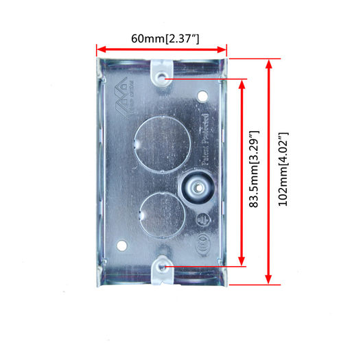 120型美标金属底盒c4孔距松下