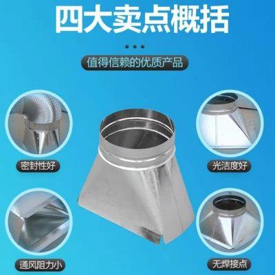 镀锌白铁皮天方地圆变径风机净化器方转圆接头螺旋管道转换方接圆
