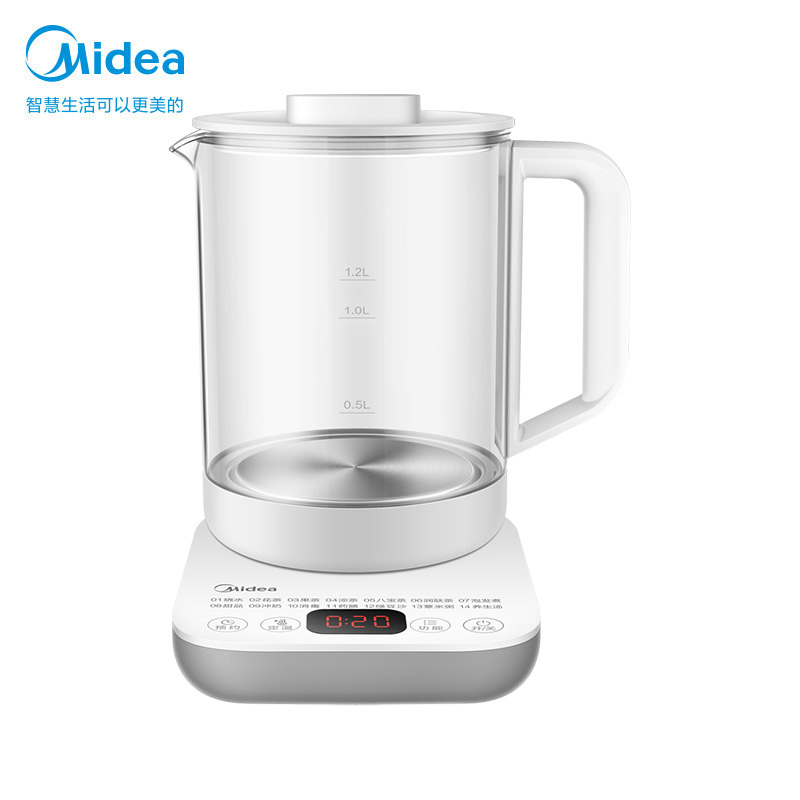 Midea/美的MK-YS15E107养生壶煎药壶迷你玻璃花茶壶煮茶器烧水壶