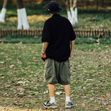 日系CityBoy风夏季宽松纯色翻领短袖无信仰T恤POLO衫男POLO01P55，男装Polo衫，电商A400（原B301）