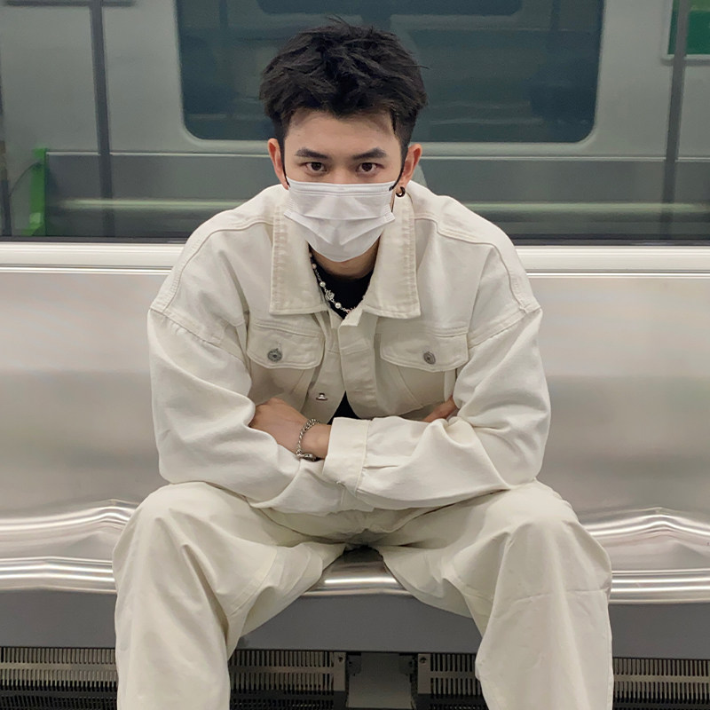 牛仔外套男秋季痞帅工装休闲夹克ins潮牌青少年翻领上衣NZ022P115,男装工装外套,电商A400（原B301）