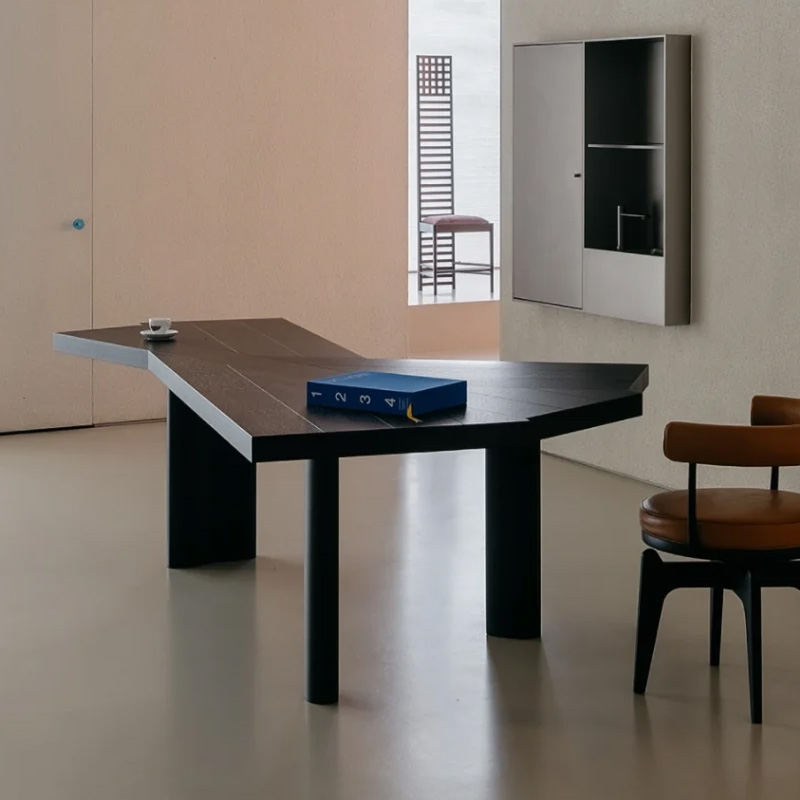 设计师实木书桌现代意式极简风