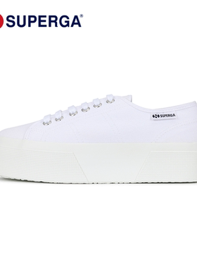 SUPERGA2025新款低帮增高厚底帆布鞋女款休闲百搭小白鞋女士板鞋