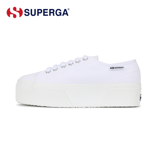 SUPERGA女士低帮增高厚底帆布鞋