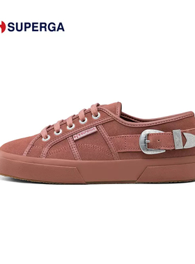 SUPERGA秋冬女鞋 反毛皮休闲鞋时尚街拍搭扣装饰防滑板鞋 S00GVV0