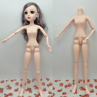 多關節身體改妝手工公主活手素體BJD玩具 18寸45cm4分女洋娃娃換裝
