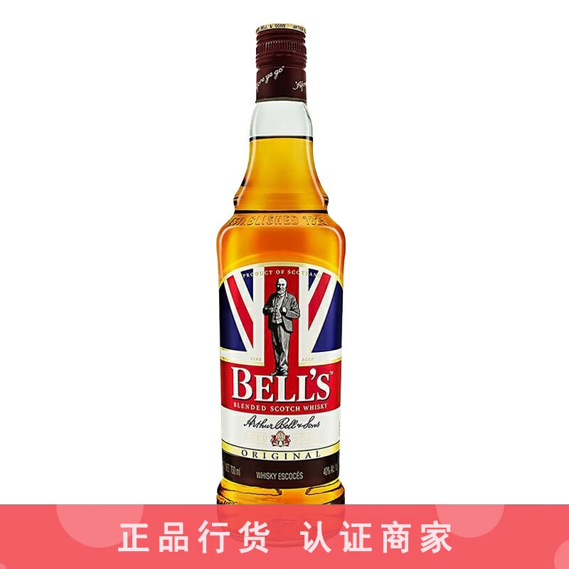 金铃喜乐致醇调配型威士忌 Bell&rsquo;s 英国原瓶进口洋酒烈酒700ml