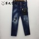 24新款 时尚 男士 潮流真皮贴口袋破洞牛仔裤 Dsquared2 正品