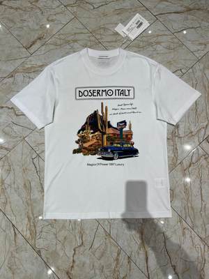 正品 DOSERMO 丹西摩 24夏季新款男士时尚绣珠印花休闲短袖T恤衫
