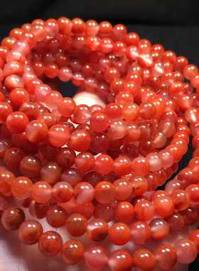 凉山南红玛瑙佛珠长链6㎜手串项链吊坠挂件珠宝男女款礼物精美