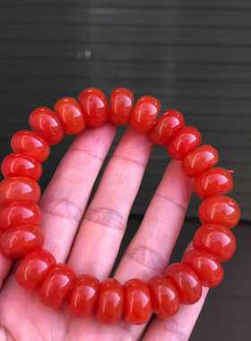 保山南红玛瑙杨柳料算盘珠手串男女款原创设计个性独特收藏级别