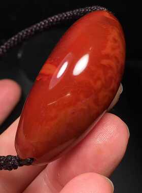 川料南红玛瑙腕扣手牌牛血红带火焰纹手工编织男女款玉石收藏百搭