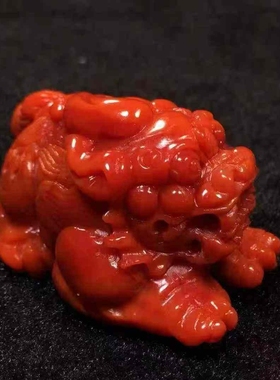 凉山南红玛瑙瓦西料满色满肉狮子珠宝饰品diy配饰时尚手串项链男