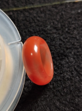 ​天然南红玛瑙指环玉质感一流内径17.5戒指男女款收藏精美