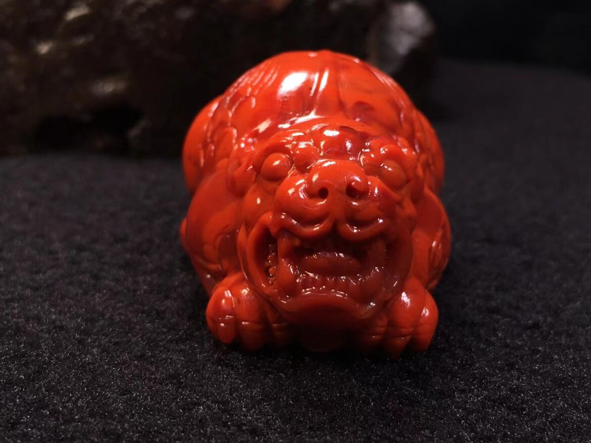 瓦西料南红虎皮纹雕刻貔貅吊坠单珠多宝文玩饰品1234567890㎜手串