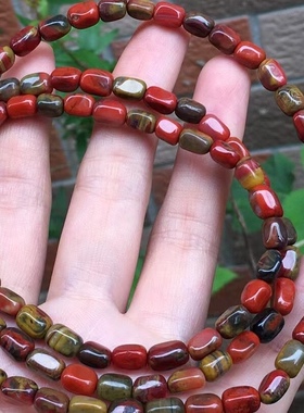 天然南红黄皮鸡包浆随型手链耳坠环戒指天珠三通复古背云流行时尚