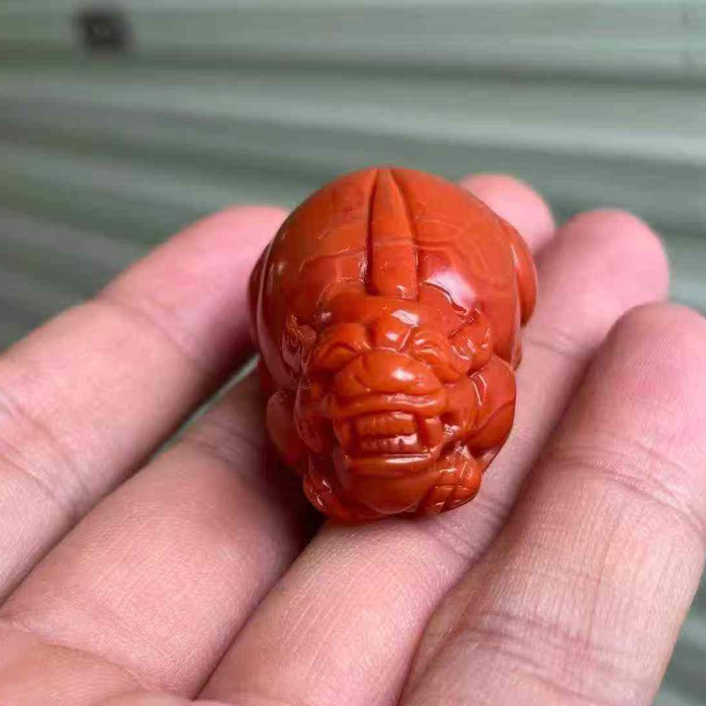 包浆俏色貔貅南红玛瑙满色满肉珠宝饰品diy配饰精美礼品时尚手串