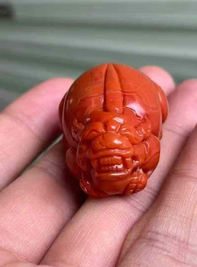 包浆俏色貔貅南红玛瑙满色满肉珠宝饰品diy配饰精美礼品时尚手串